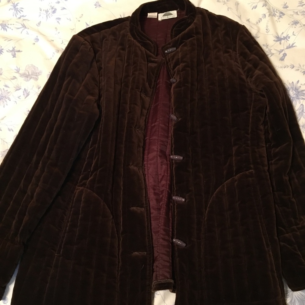Vintage Velvet Brown Coat